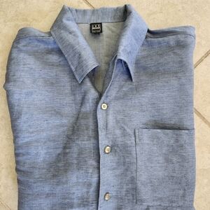 Ike Behar Blue Casual Button Down Shirt